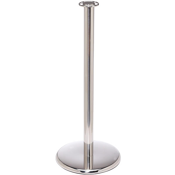 Elegance Deluxe Flat Top Rope Barrier Post in Stainless Steel or Brass